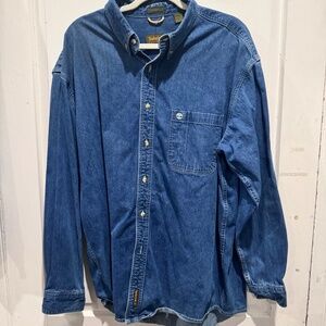 Timberland Rugged Fit Mens Navy Button Up